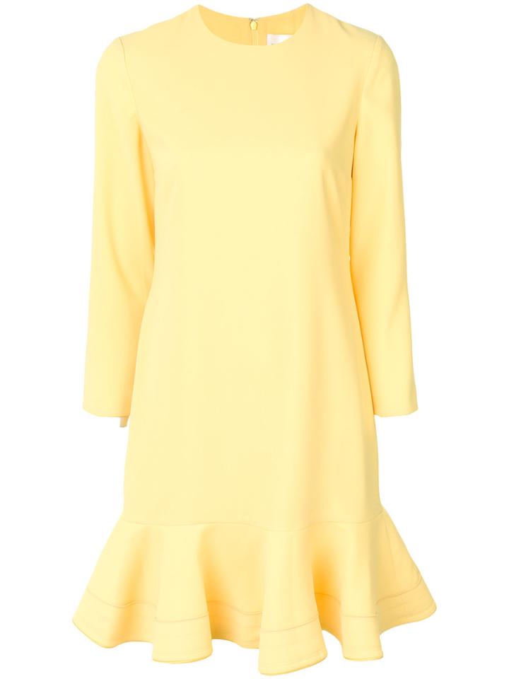 Victoria Victoria Beckham Flared Hem Pencil Dress - Yellow & Orange