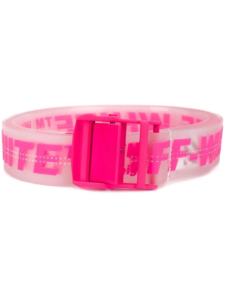Off-white Industrial Logo Belt - Pink