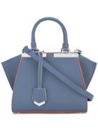 Fendi Mini 3jours Crossbody Bag, Women's, Blue, Leather