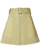 Proenza Schouler Pswl Belted Zip Skirt - Green