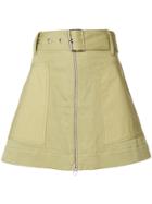 Proenza Schouler Pswl Belted Zip Skirt - Green