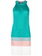 Diesel Ribbed Colour Block Dress, Women's, Size: Xs, Green, Viscose/polyester