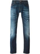 Dolce & Gabbana Rip Detail Jeans, Men's, Size: 54, Blue, Cotton