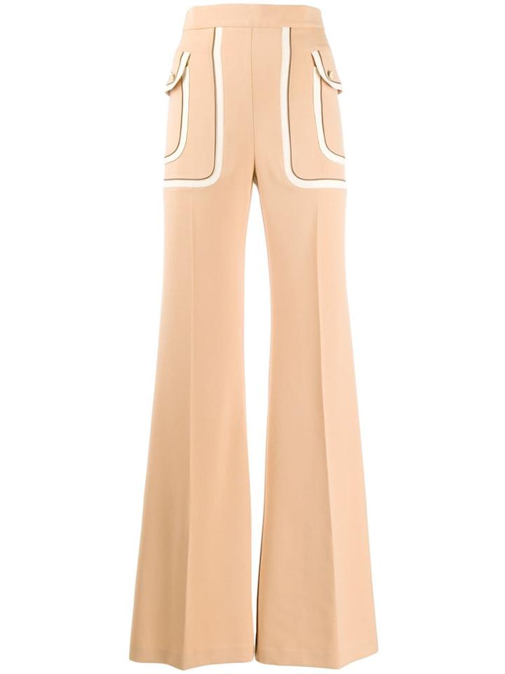 Elisabetta Franchi High-waist Palazzo Trousers - Neutrals