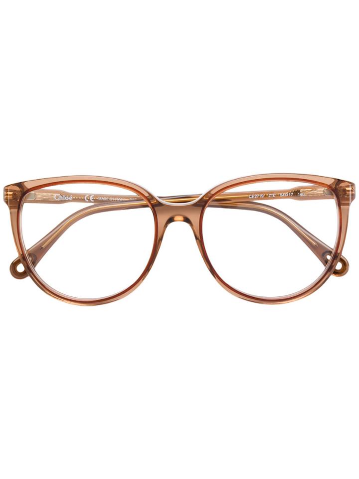 Chloé Eyewear Framed Eye Glasses - Brown