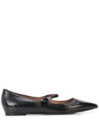 Tabitha Simmons Hermione Embossed Ballerina Shoes - Black