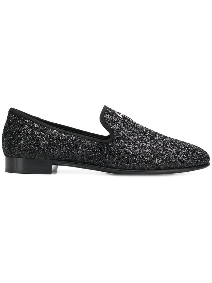 Giuseppe Zanotti Design Glitter Loafers - Black