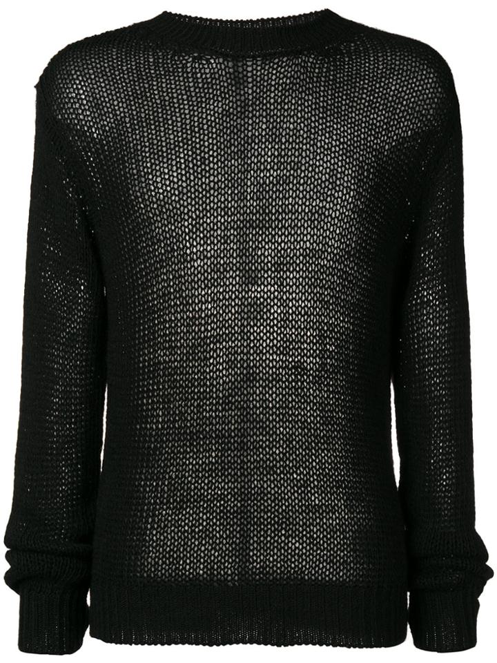 Unravel Project Loose Knit Jumper - Black