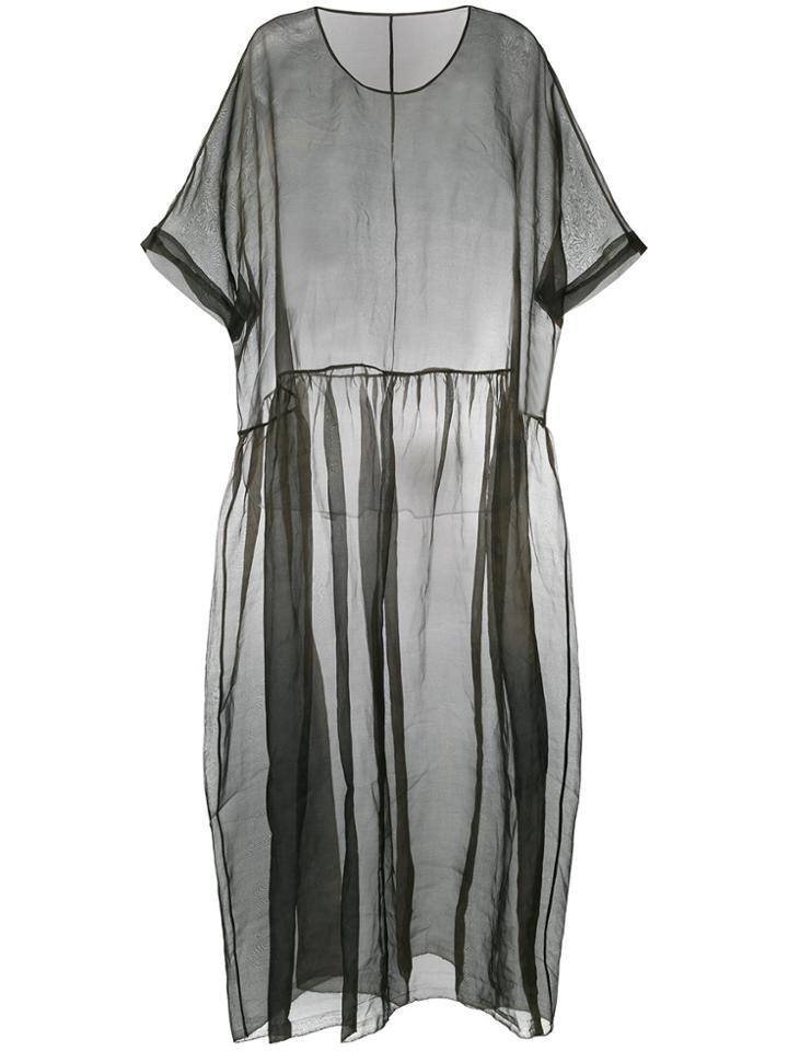 Uma Wang Flared Sheer Dress - Grey