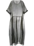 Uma Wang Flared Sheer Dress - Grey