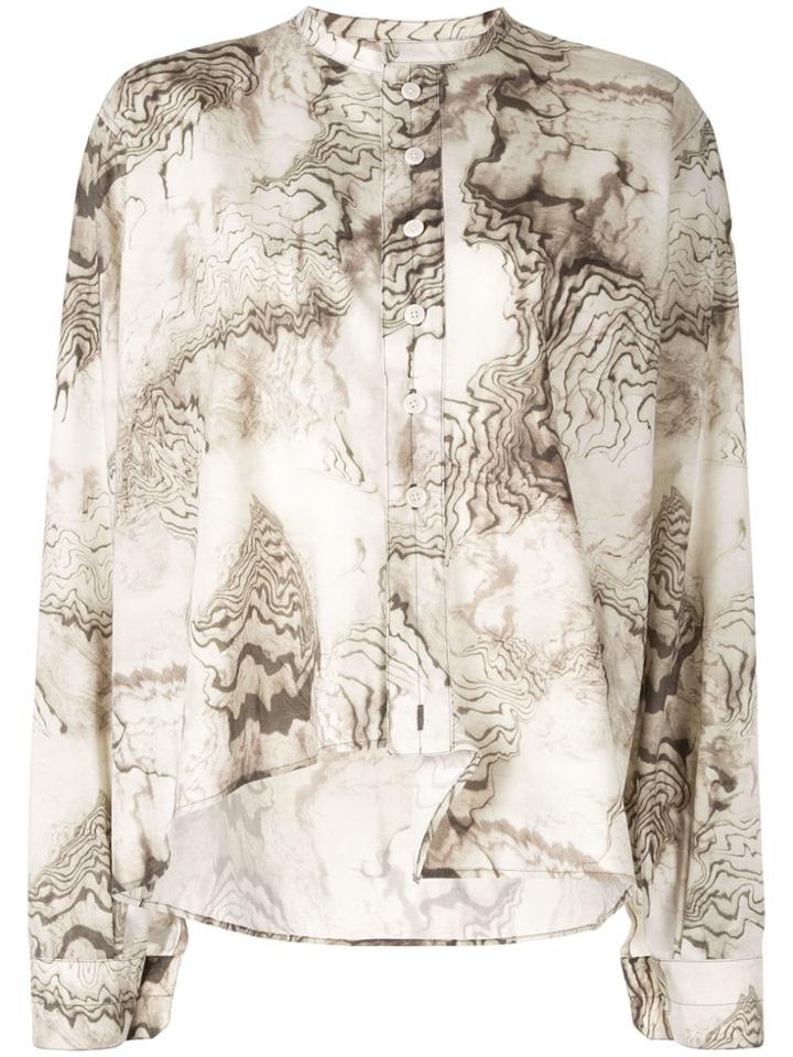 Lemaire Tie-dye Long-sleeve Blouse - White