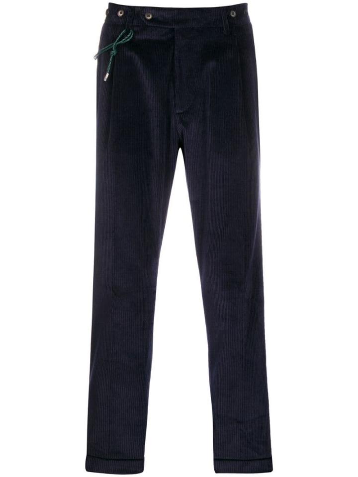 Berwich Cord-detail Corduroy Trousers - Blue