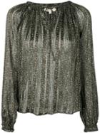 Michael Michael Kors - Floral Print Blouse - Women - Polyester - Xs, Green, Polyester