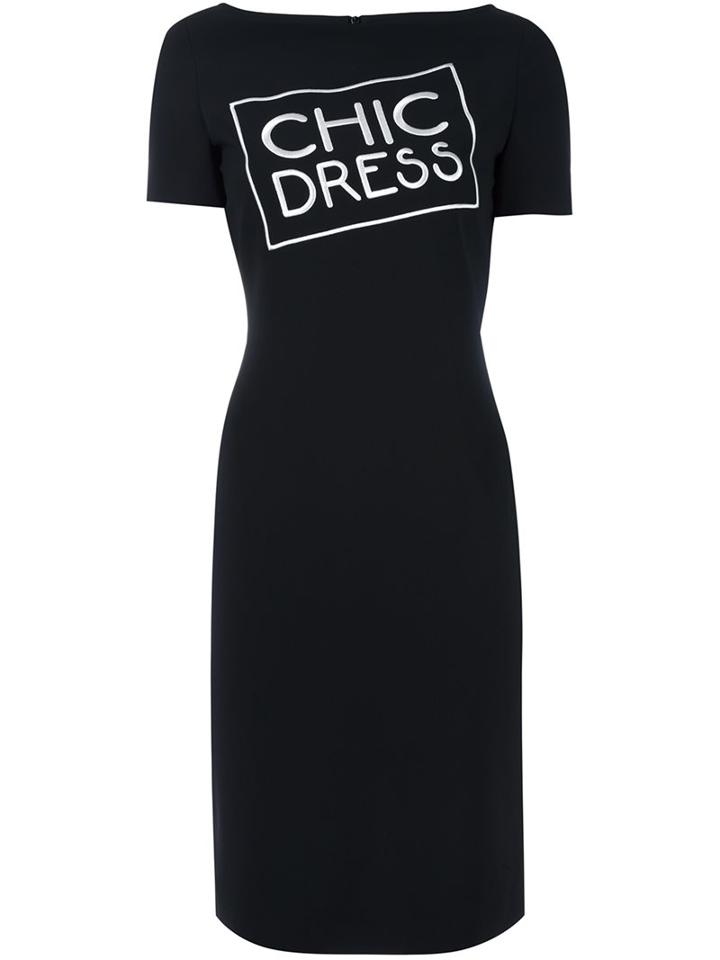 Boutique Moschino 'chic' Dress, Women's, Size: 40, Black, Polyester/other Fibers
