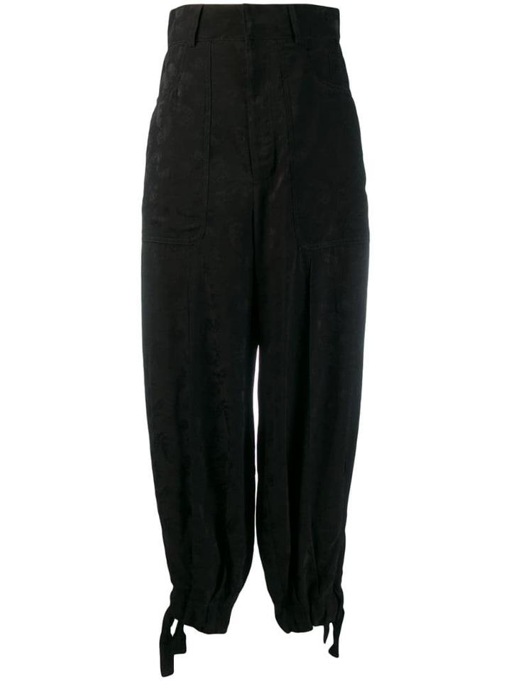 Loewe Jacquard High-rise Loose Fit Trousers - Black