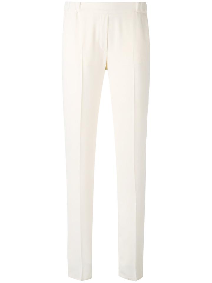 Mm6 Maison Margiela Cigarette Trousers - White