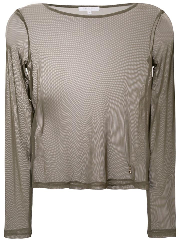 Patrizia Pepe Transparent Shirt - Green