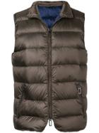Paoloni Quilted Gilet - Brown