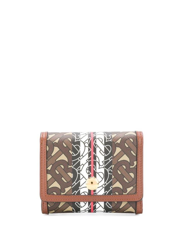 Burberry Monogram Print Wallet - Neutrals