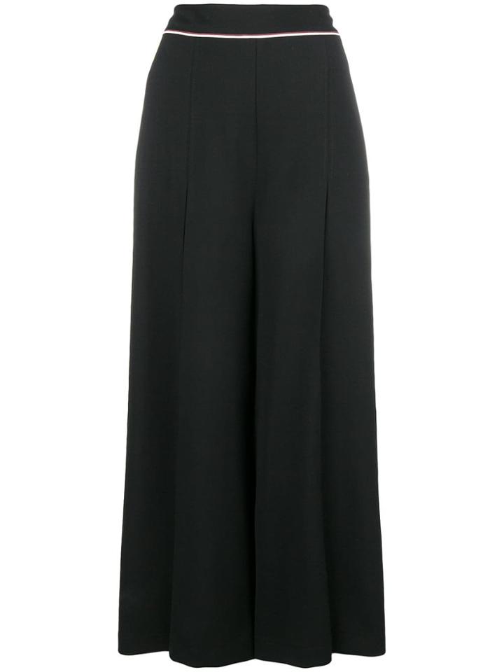 Stella Mccartney Piped Wide Leg Trousers - Black