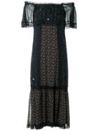 Talie Nk - Silk Midi Dress - Women - Silk - 40, Black, Silk