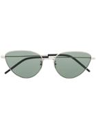 Saint Laurent Eyewear Cat Eye Sunglasses - Silver