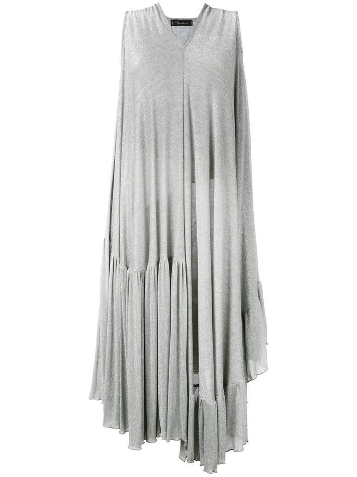 Area Di Barbara Bologna Draped Metallic Dress, Women's, Grey, Polyamide/polyester/spandex/elastane/viscose