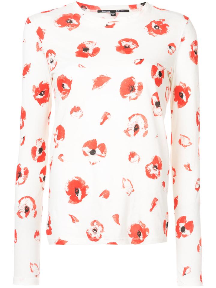Proenza Schouler Poppy Print Top - White
