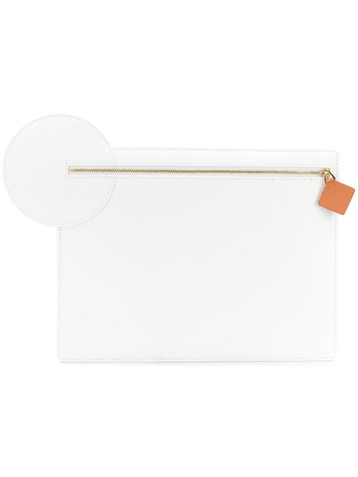 Roksanda Circle Zipped Clutch - White