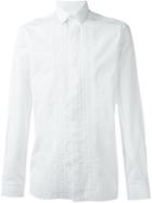 Lanvin Pleated Detail Shirt, Men's, Size: 39, White, Cotton