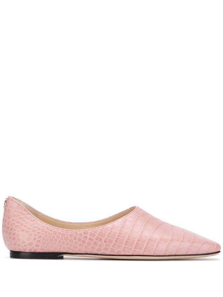 Jimmy Choo Joselyn Crocodile-effect Pumps - Pink