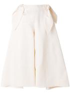 Delpozo Bow Detail Wide Trousers - Nude & Neutrals