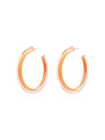 Alison Lou Jelly Medium Hoop Earrings - Orange