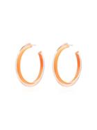 Alison Lou Jelly Medium Hoop Earrings - Orange