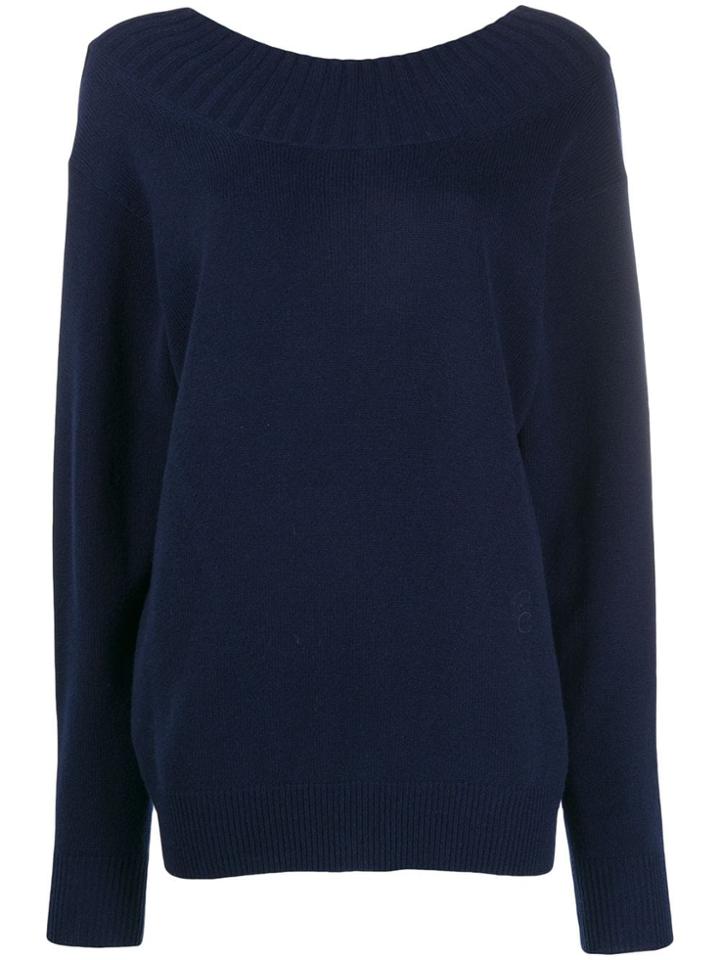 Chloé Back Cutout Jumper - Blue