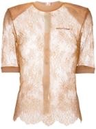 Off-white Lace Detailed Top - Nude & Neutrals