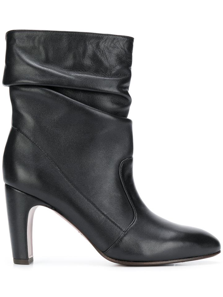 Chie Mihara Ediltina Slouchy Ankle Boots - Black