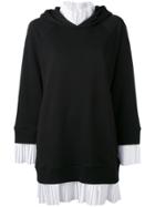 Mm6 Maison Margiela Layered Hoodie - Black