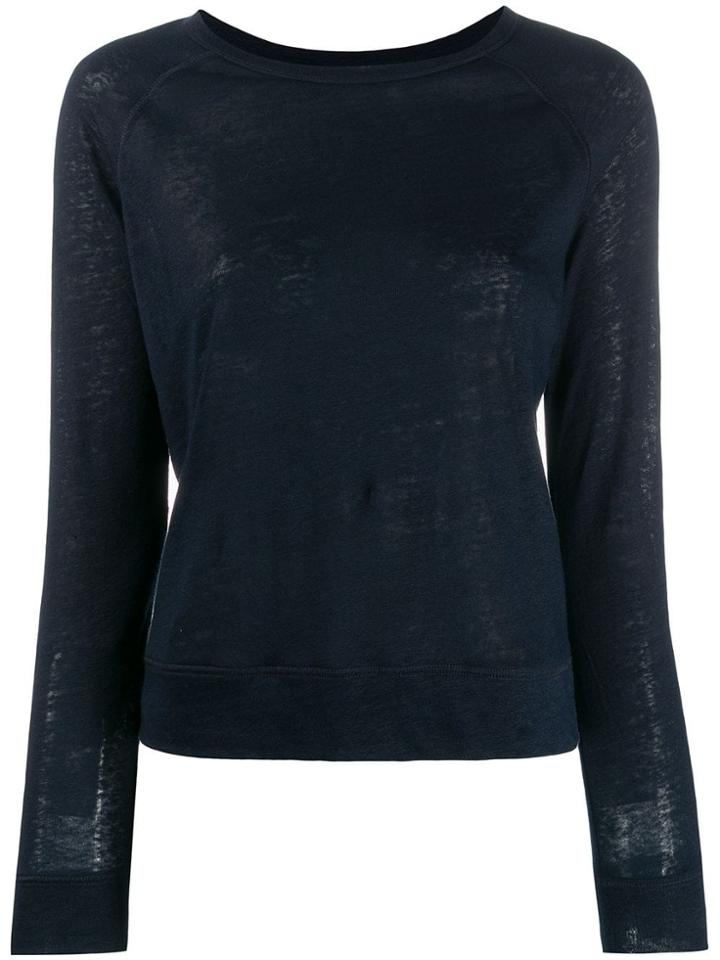 Vince Basic Long Sleeve Top - Blue