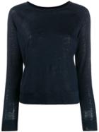 Vince Basic Long Sleeve Top - Blue