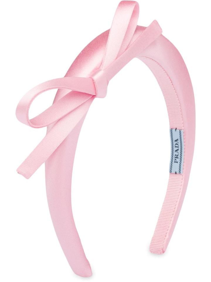 Prada Satin Bow Hairband - Pink