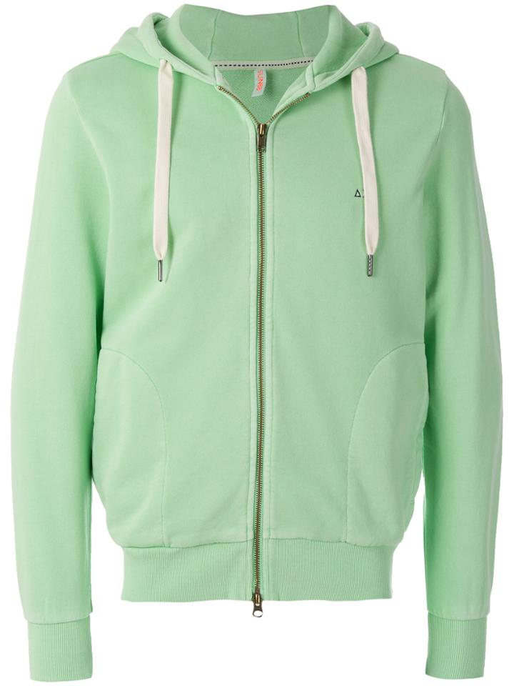Sun 68 Classic Zipped Hoodie - Green