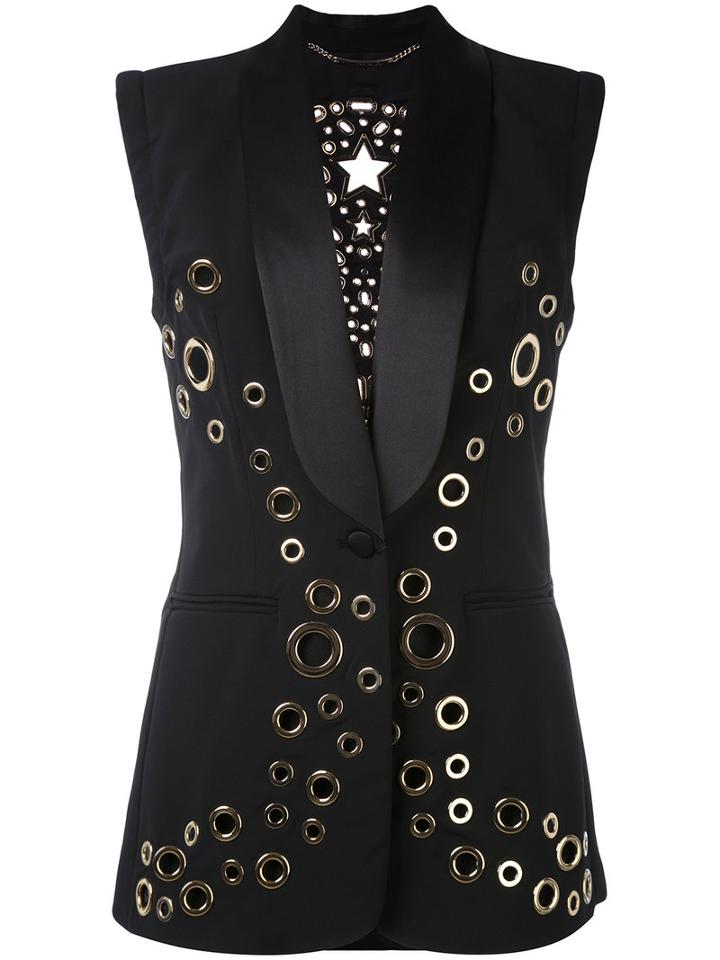 Philipp Plein - Daiane Waistcoat - Women - Polyester/spandex/elastane/viscose - L, Black, Polyester/spandex/elastane/viscose