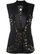 Philipp Plein - Daiane Waistcoat - Women - Polyester/spandex/elastane/viscose - L, Black, Polyester/spandex/elastane/viscose