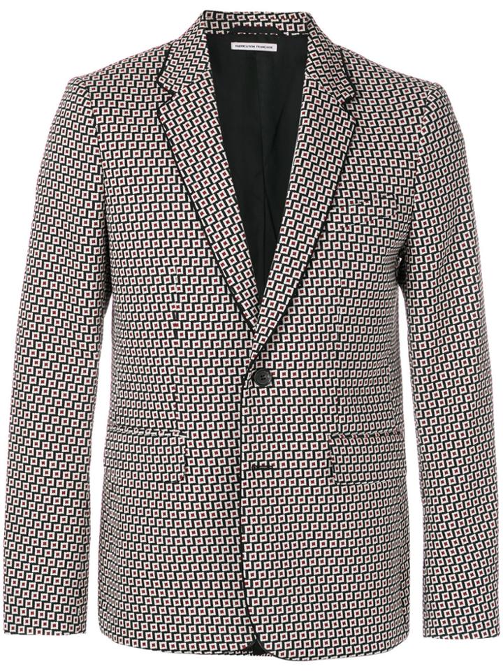Paul & Joe Geometric Print Blazer - Black