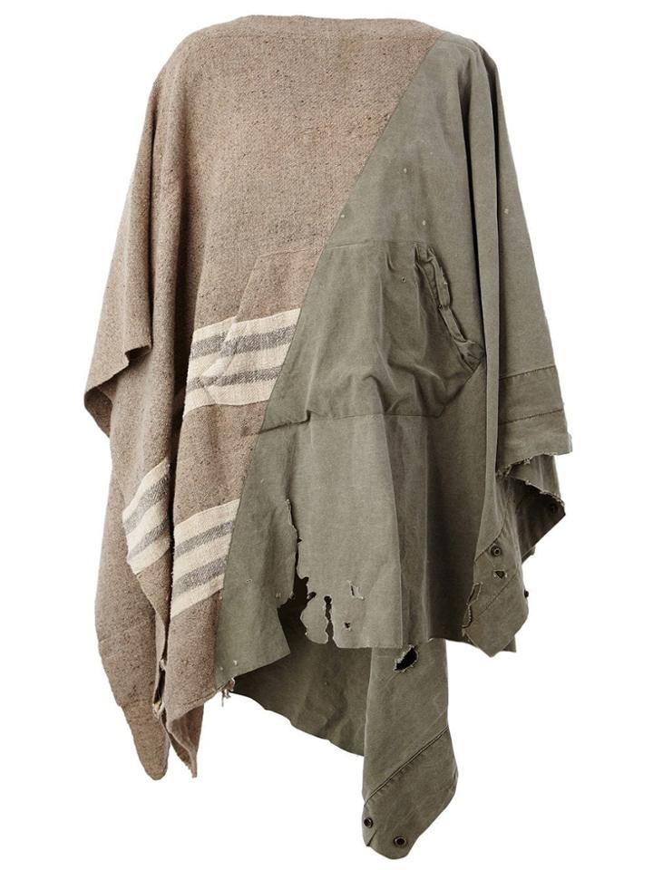 Greg Lauren Moroccan Tent Poncho - Grey