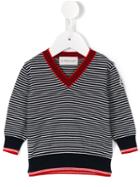Moncler Kids V-neck Striped Jumper, Girl's, Size: 18-24 Mth, Black
