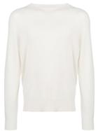 Maison Flaneur Plain Knit Sweater - White