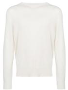 Maison Flaneur Plain Knit Sweater - White
