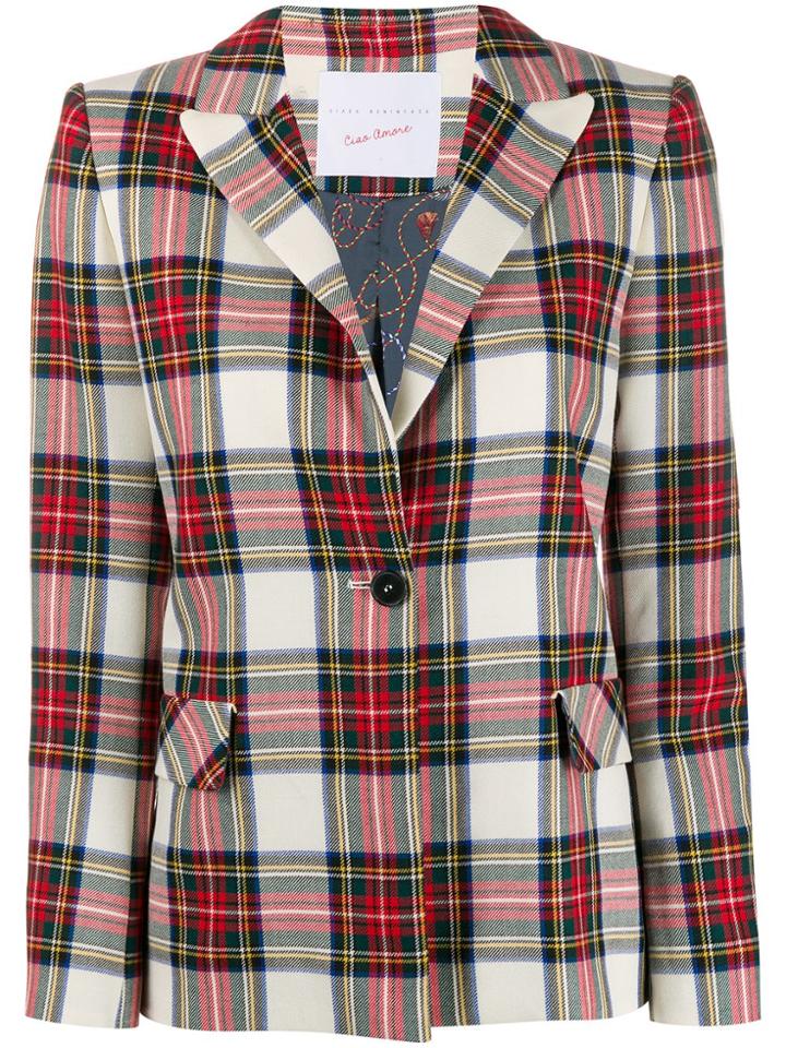 Giada Benincasa Plaid-print Blazer - Red